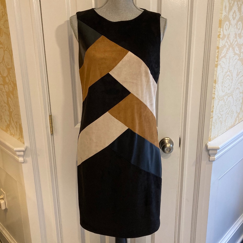 Chico's Pieced Suede Sleeveless Dress